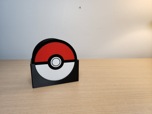Poké Ball Coaster Set with Display Stand