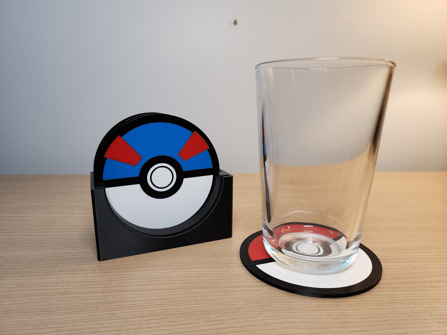 Poké Ball Coaster Set with Display Stand