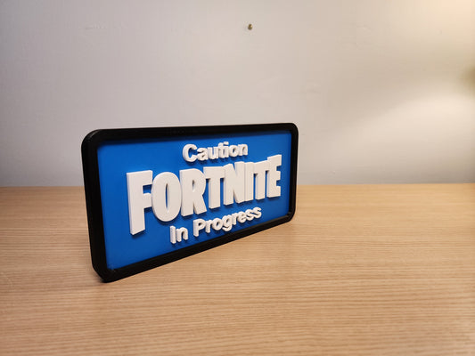 "Caution: Fortnite in Progress" Wall Art